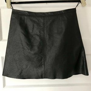 Cupcakes and Cashmere Black Leather Mini Skirt
